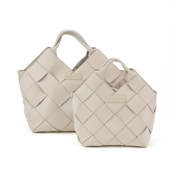 Ivory Woven Mini Tote