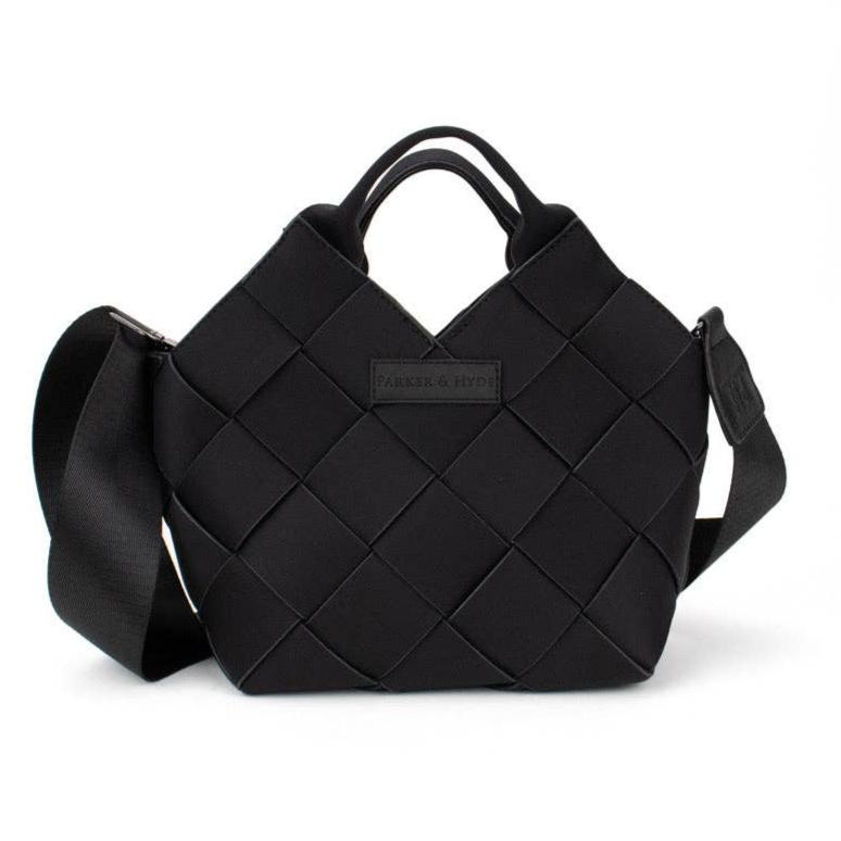 Black Woven Mini Tote