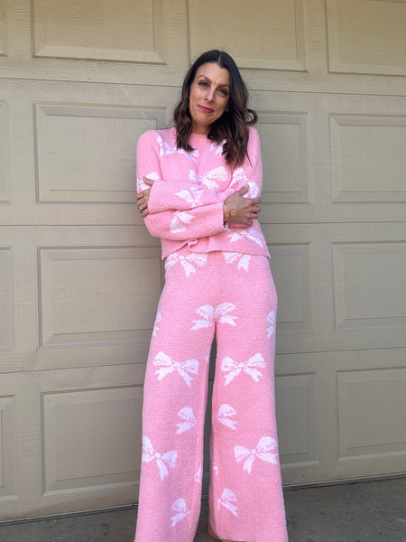 Pink Bow Loungewear Set