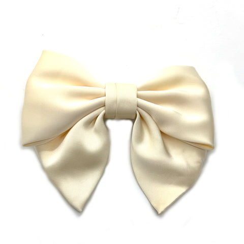 Ivory Oversized Satin Bow