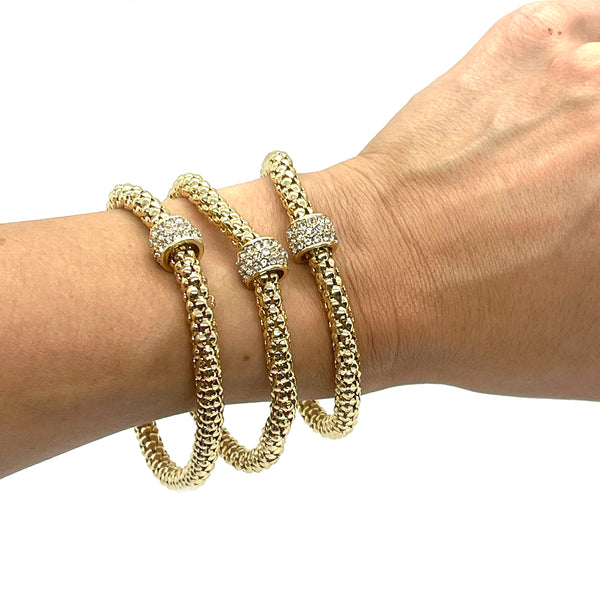 Gold Snake Chain Bracelet Set
