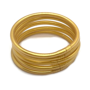 Gold Pearlized Jelly Bracelet Set