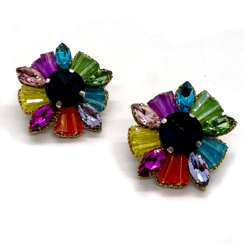 Multi Color Beaded Burst Studs