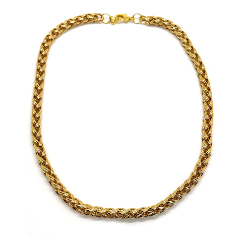 Gold Thick Rope Chain Necklace