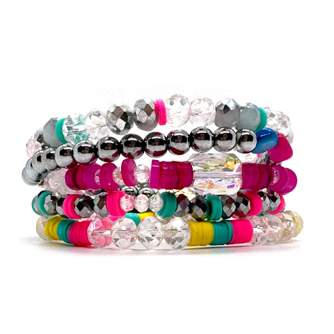 Multi Color Bracelet Stack