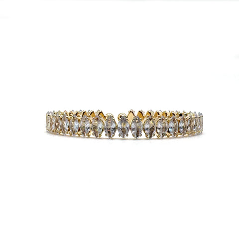 Oval Rhinestone Cuff