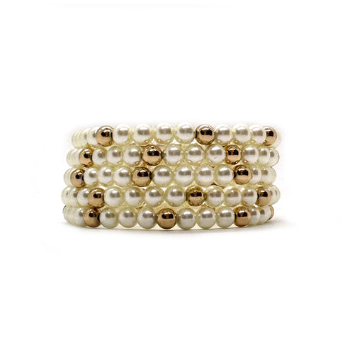 Pearl Stretch Bracelet Set