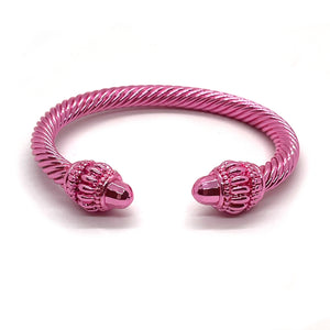 Large Pink Cable Bracelet
