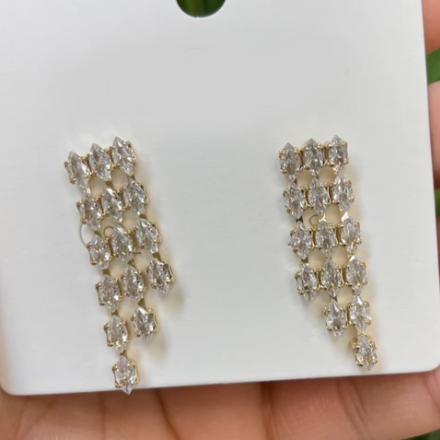 Mini Dangle Rhinestone Drop Earrings