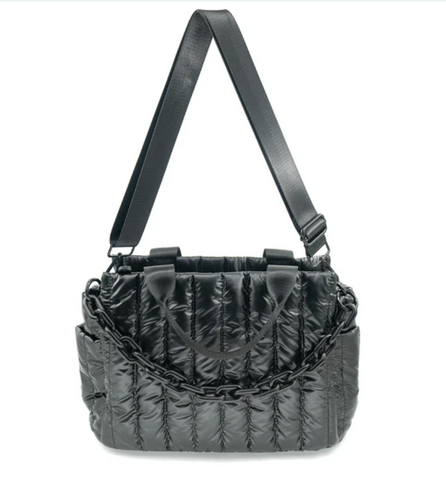 Black Nylon Chain Bag