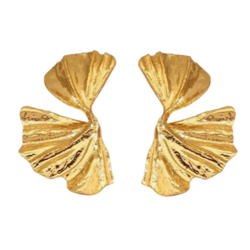 Golden Fan Earrings by Accessory Concierge