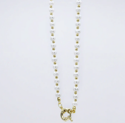 Beaded Pearl Necklace