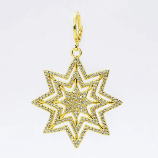 Oversized Rhinestone Star Charm