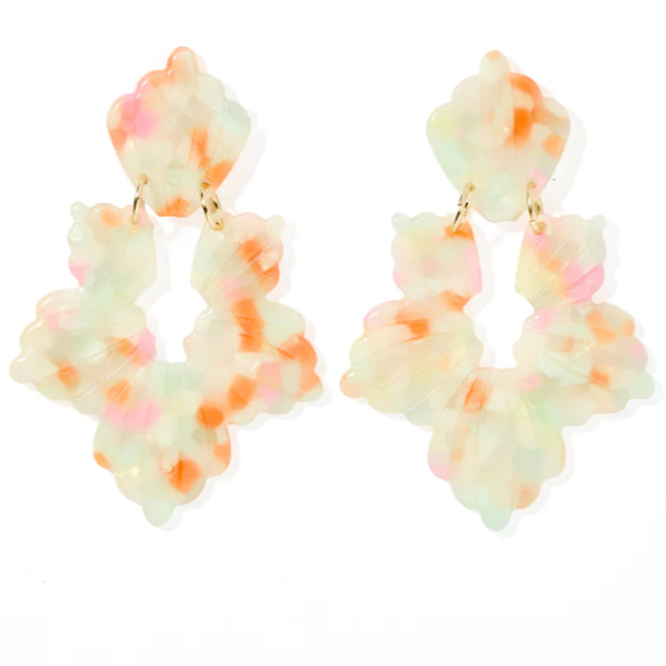 Sorbet Flower Acrylic Earrings