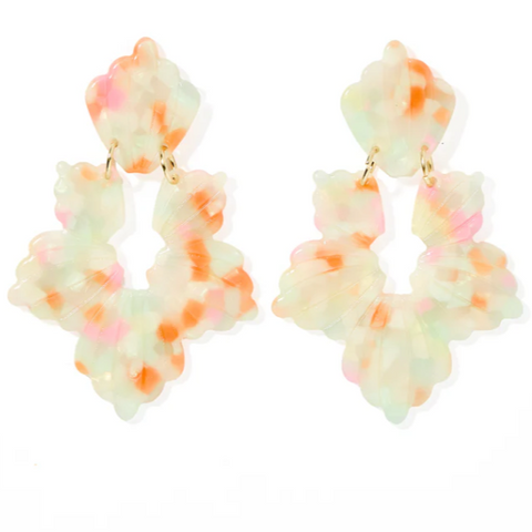 Sorbet Flower Acrylic Earrings