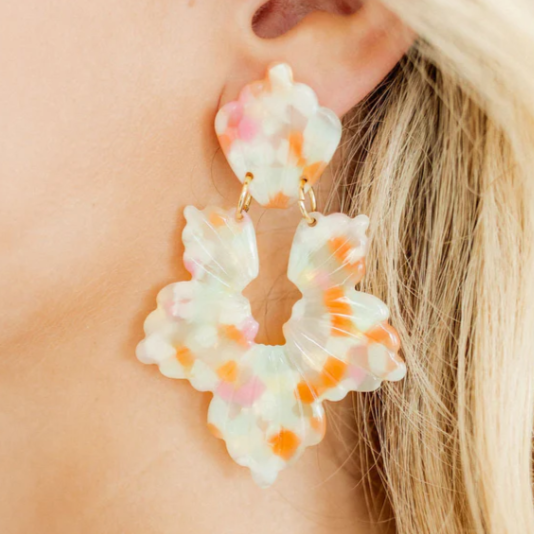 Sorbet Flower Acrylic Earrings