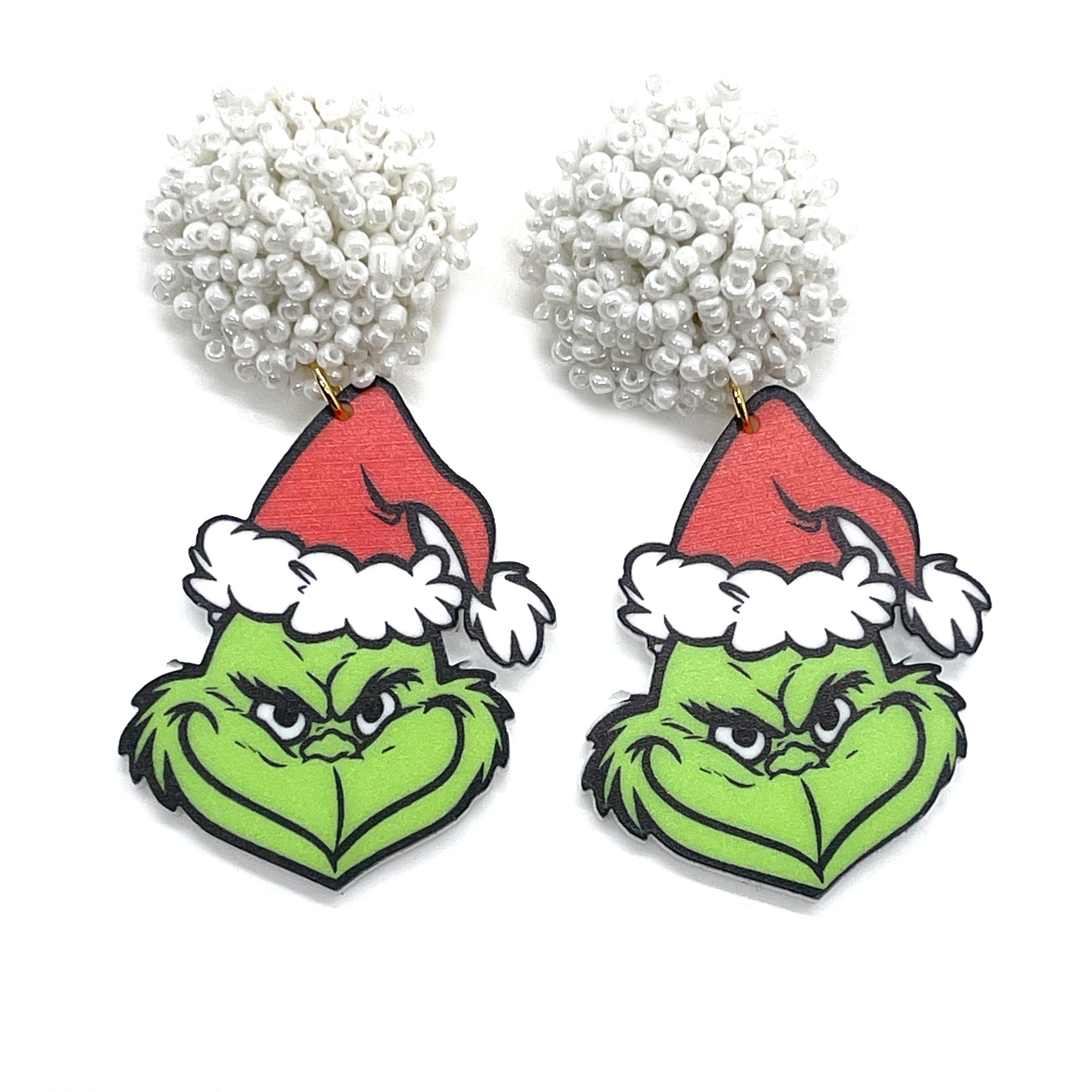 Grinch Christmas Earrings