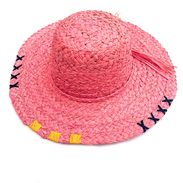 Pink Straw Sun Hat