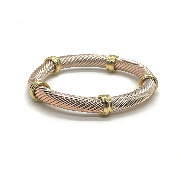 Rose Gold Cable Stretch Bracelet