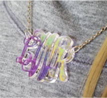 Monogrammed Acrylic Necklace