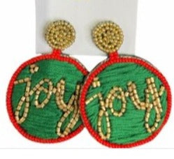 Joy Ornament Beaded Earrings