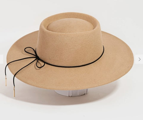 Beige Thin Strap Hat