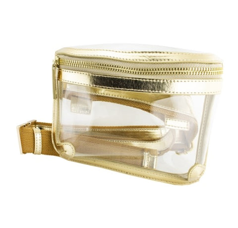 Clear and Gold Belt Bag Crossbody