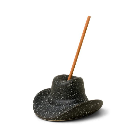 Black Cowboy Hat Incense Holder