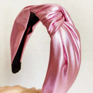 Pink Shiny Metallic Headband