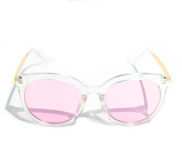 Clear Oversized Rounded Sunglasses