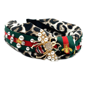 Embellished Leopard Headband