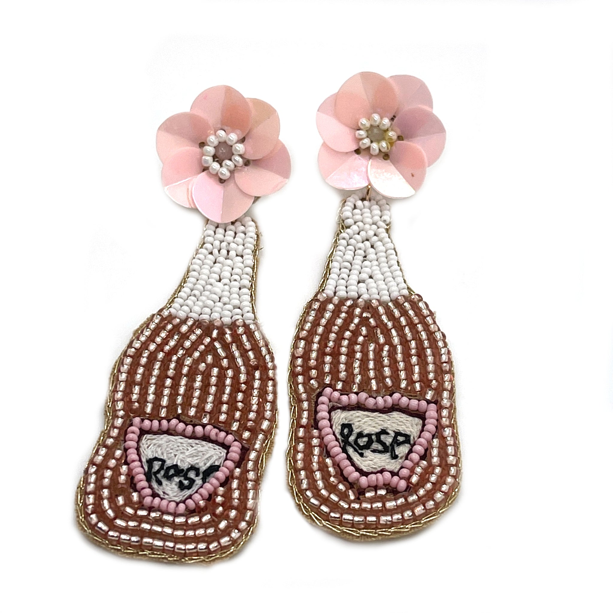 Rosé Flower Earrings